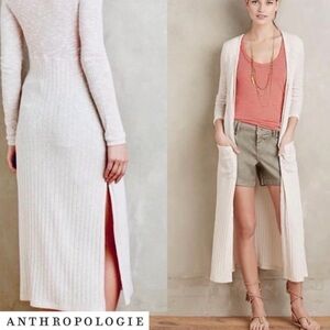 Anthropologie Saturday Sunday Semana Ribbed Maxi Cardigan Duster